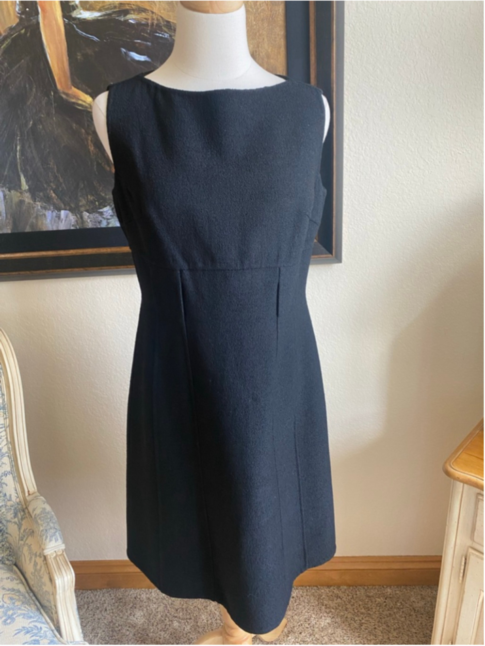 Women's Celine Black Wool Blend Cropped Blazer Jacket US 10/42 & Matching Dress - Picture 7 of 13